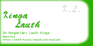 kinga lauth business card